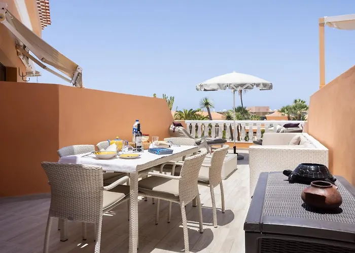 Exclusive Attic Vistas 3 With Breathtaking Sea View, Only 100 M To The Sea, Heated Pool, Aircon, Wifi * Arona (Tenerife)
